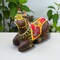 Handmade Wooden Nandi Cow Idol 7.5x4x8.5 Inch – Hand-Painted Sitting Bull Statue for Home Temple Pooja Decor Indian Traditional Art Sculpture for Housewarming Puja Return Gifts